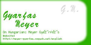 gyarfas meyer business card